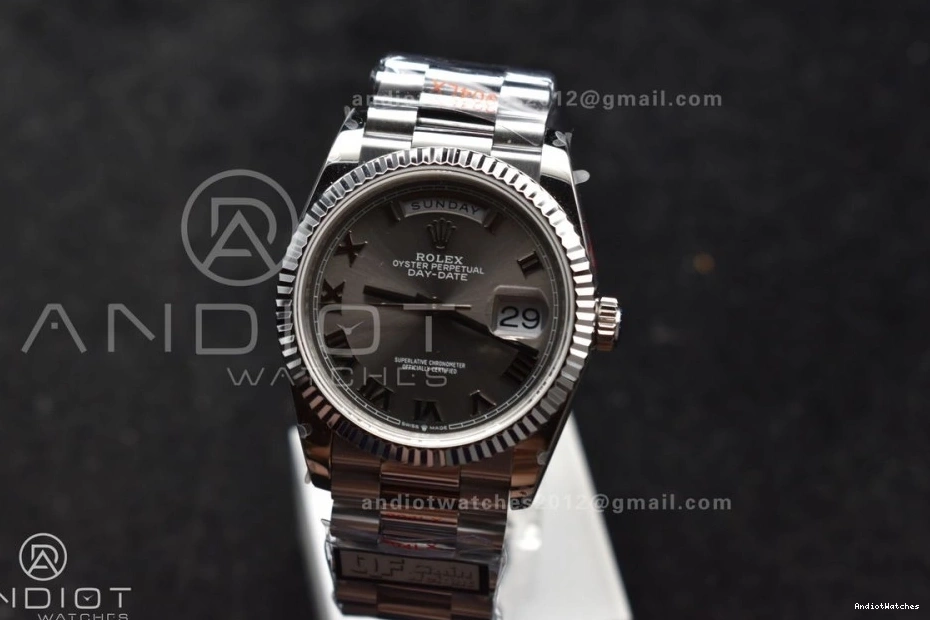 vr3255 DayDate Edition Efficient Weight) 36 on Roman Bracelet Steel V5 Grey Dial (Gain President 684 Best SS QF 904L 1120